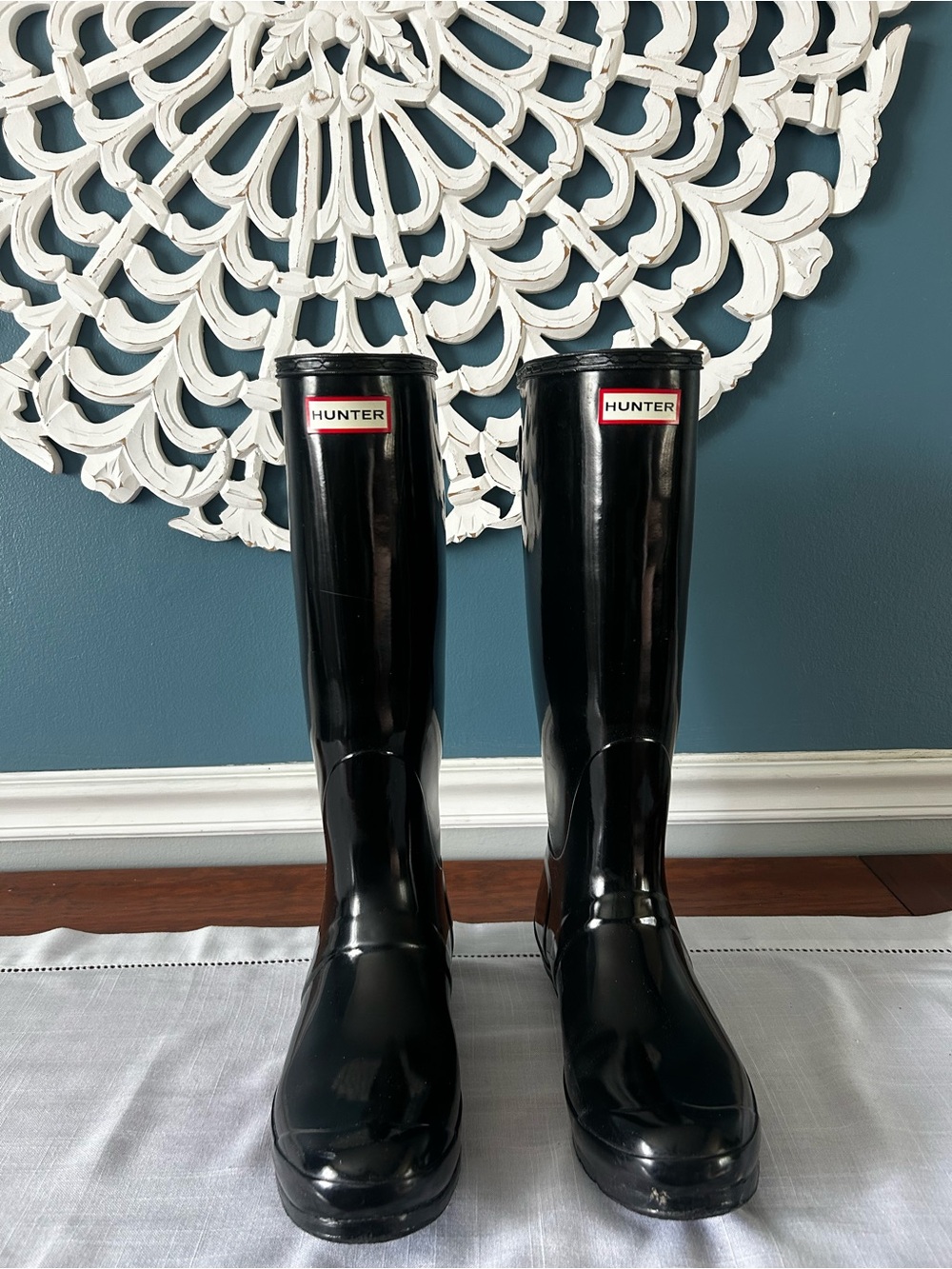 Hunter Gloss Black Tall Rain Boots